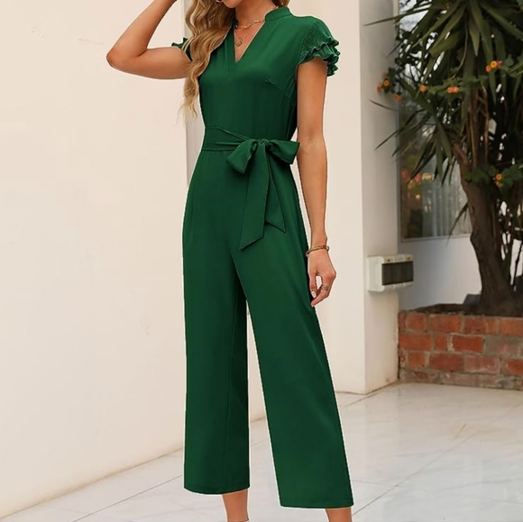 Ruffle Sleeve Jumpsuit - Picture 9 of 10